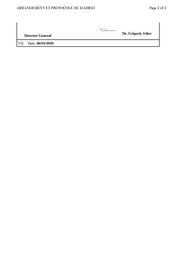 第1489319号H商标俄罗斯联邦核准保护通知